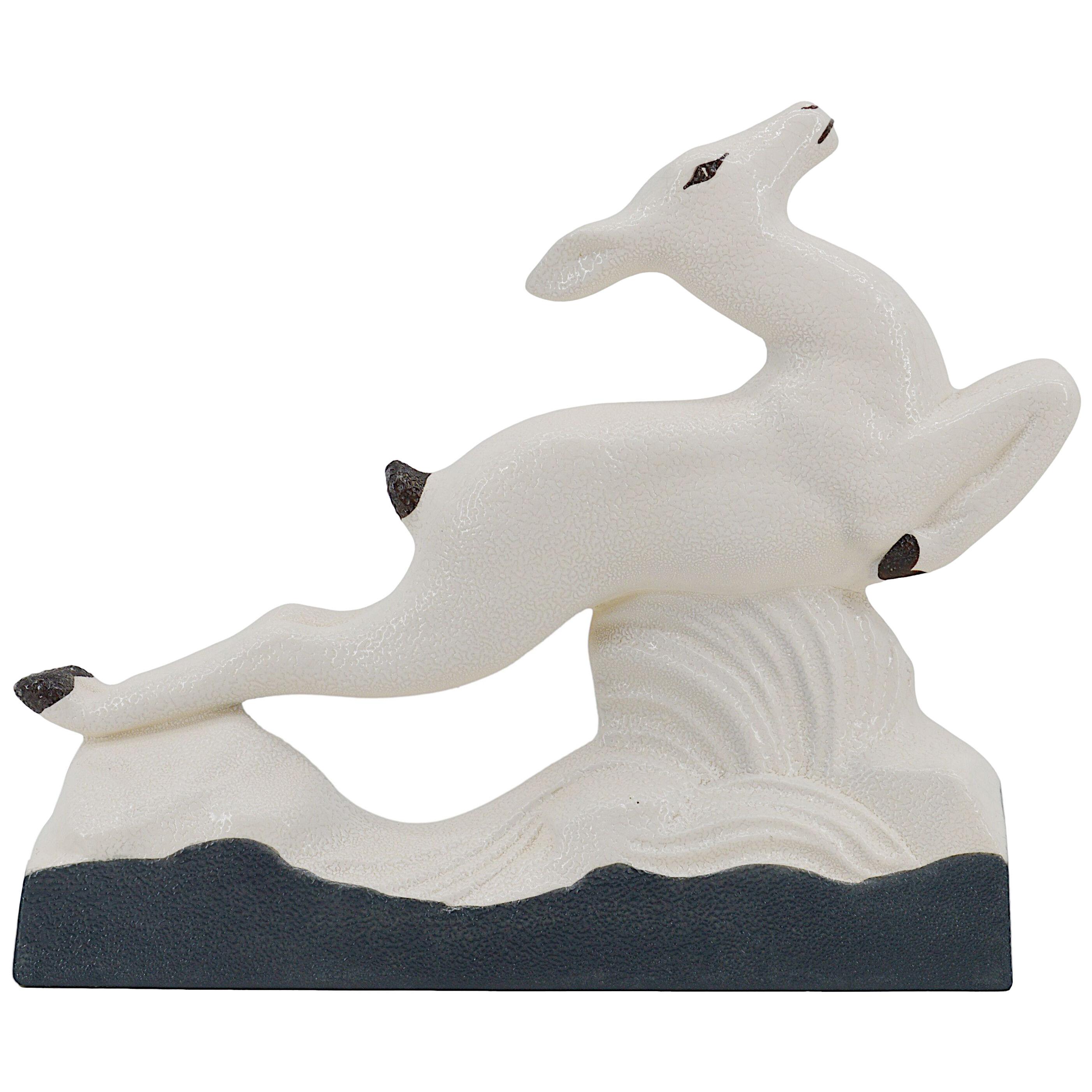 Charles LEMANCEAU French Art Deco Antelope, 1930s