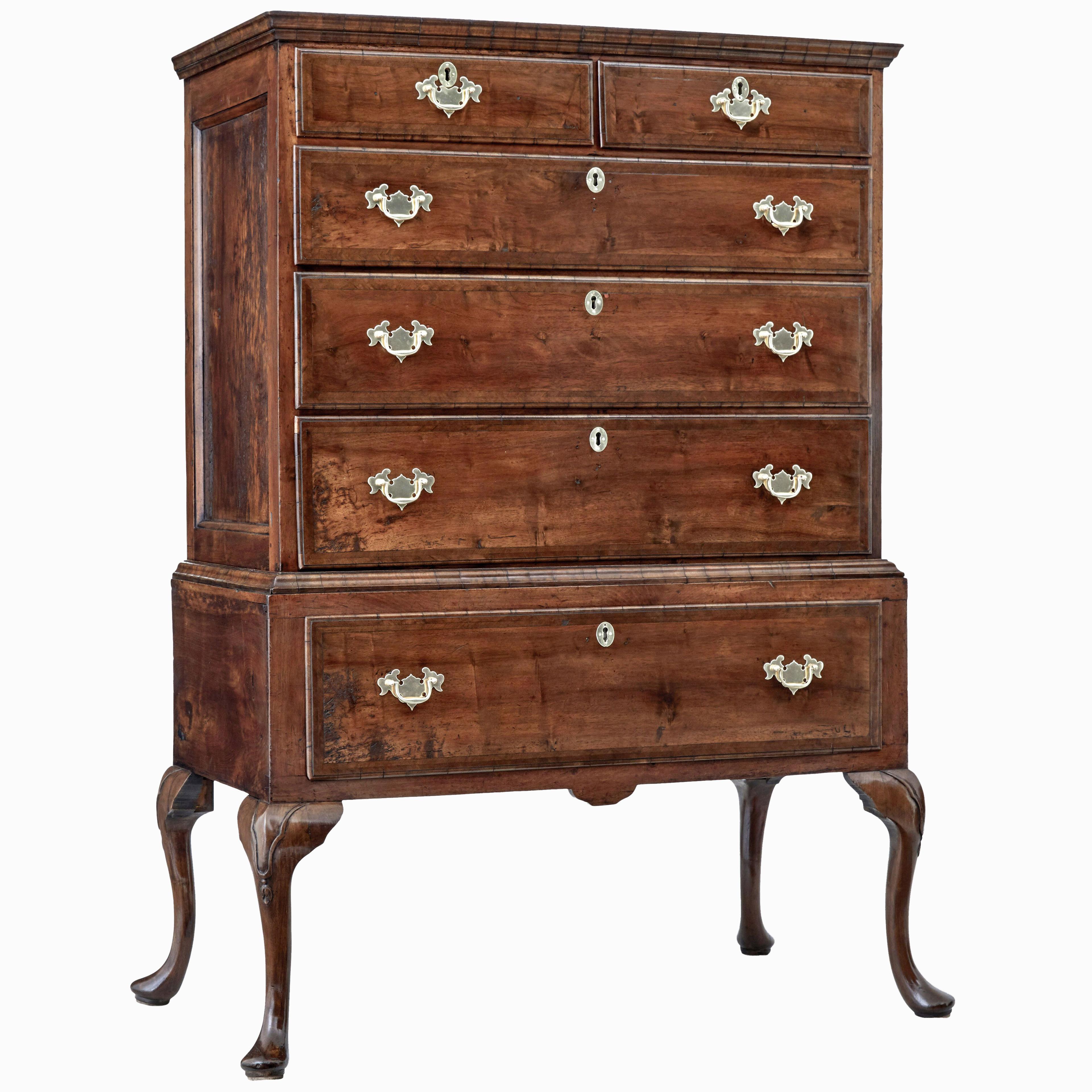 LATE 17TH CENTURY WILLIAM AND MARY WALNUT CHEST ON STAND