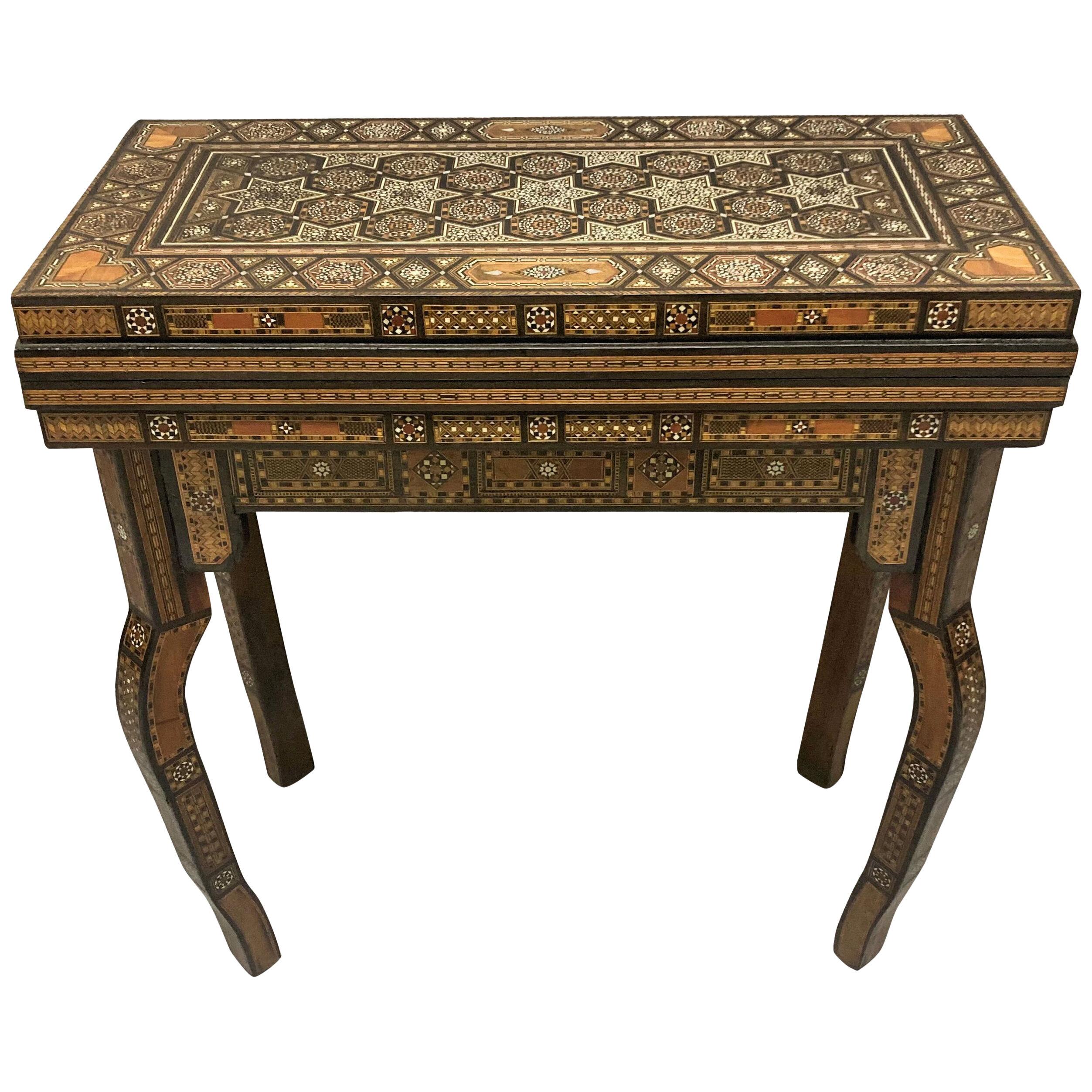 A SYRIAN INLAID GAMES TABLE