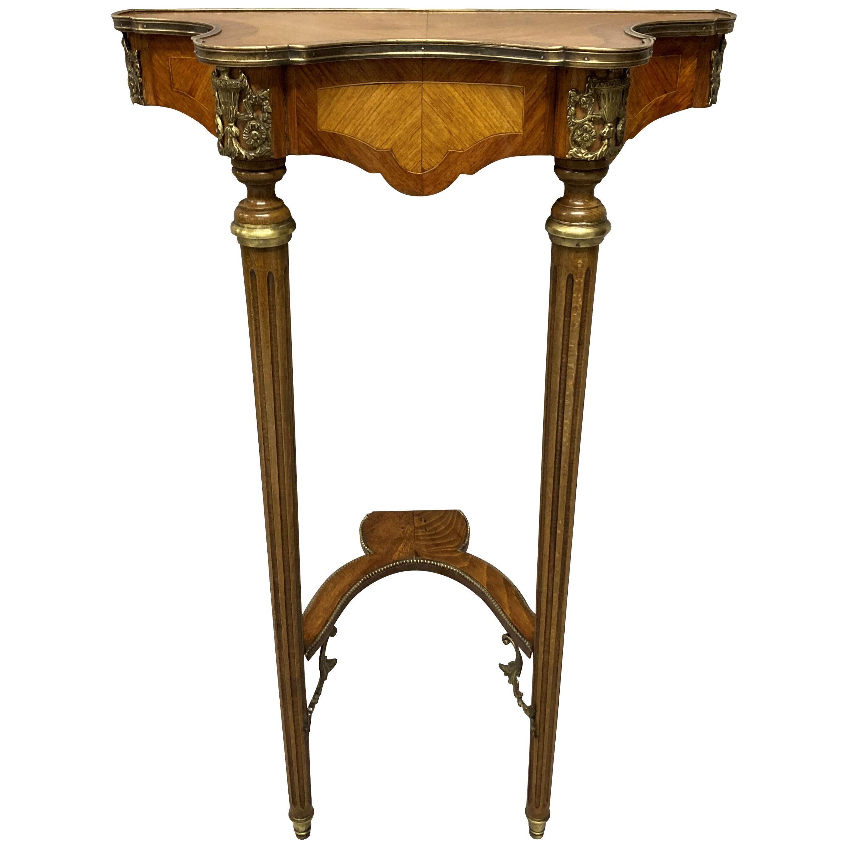 A FRENCH LOUIS XV STYLE KINGWOOD PETITE CONSOLE