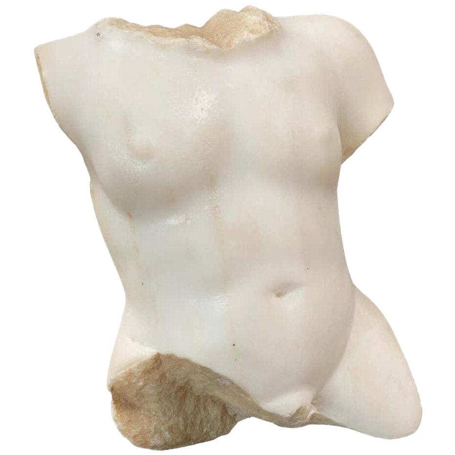 Italian Half Bust Woman Sculpture, 1950s