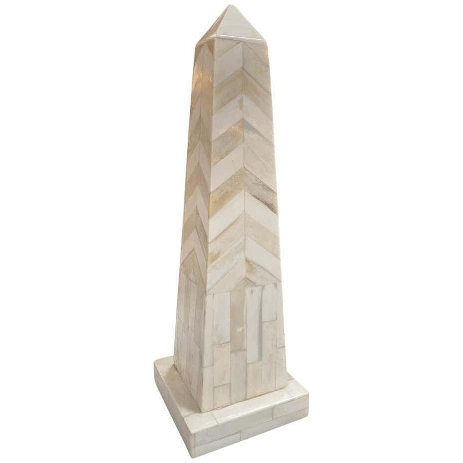 Decorative Italian Wood Obelisk 1970s
