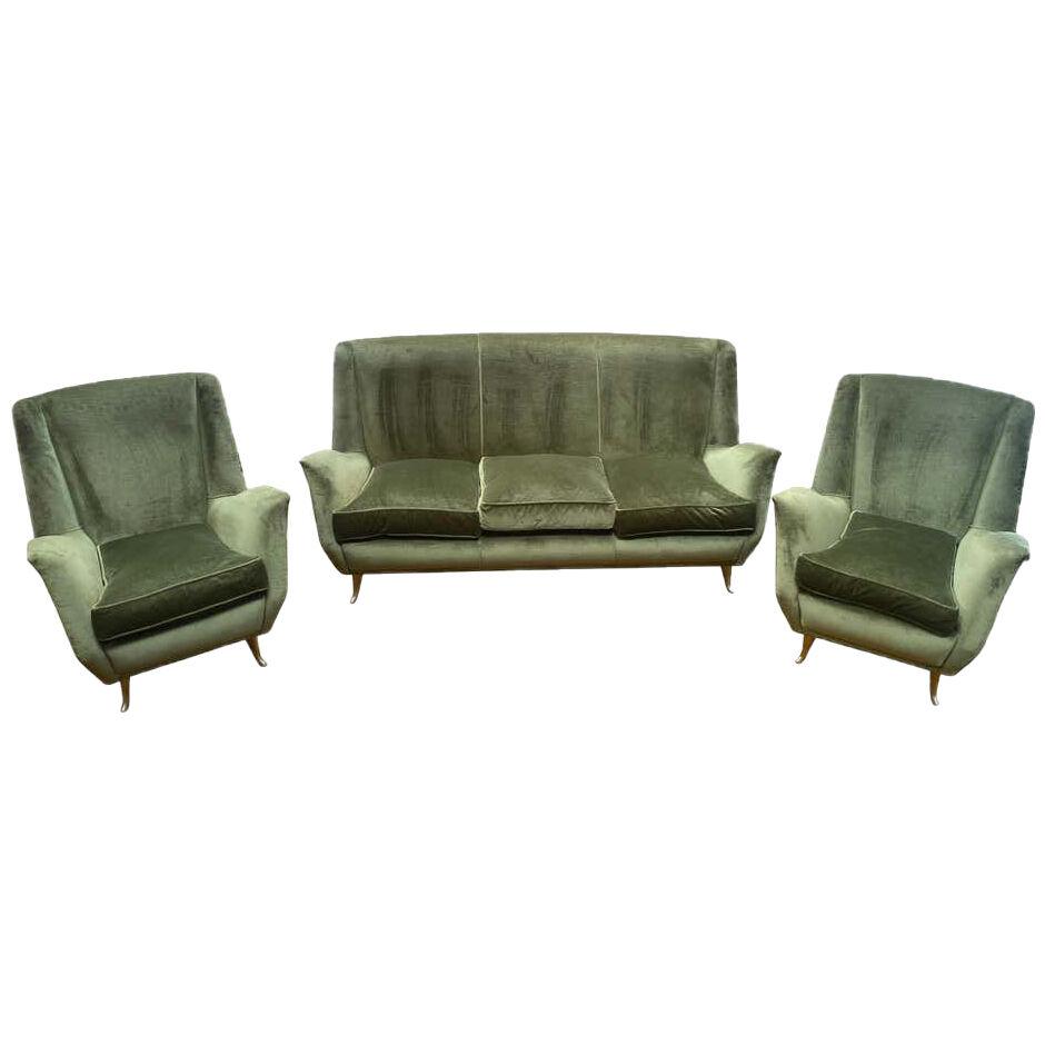 Italian Midcentury Modern Sofa by ISA, 1955