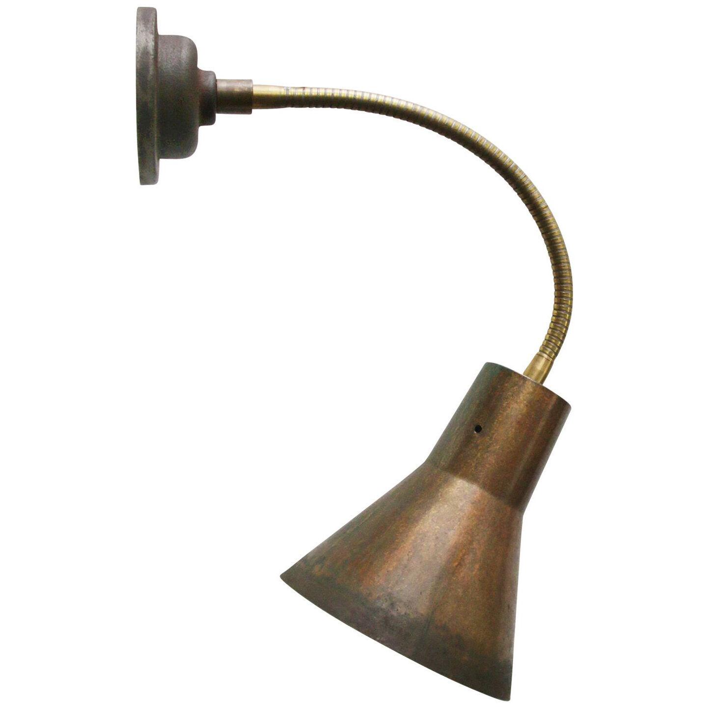 Copper And Brass Vintage Industrial Flexible Arm Wall Lights Scones