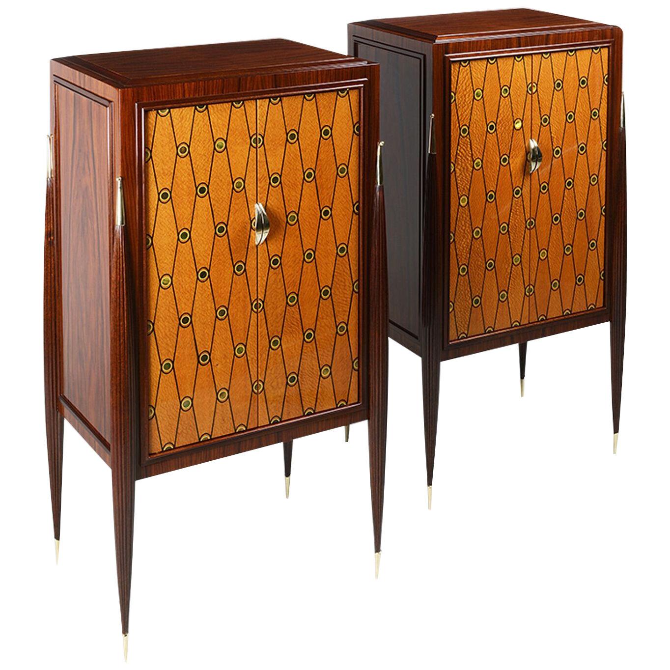 Pair of French Art Deco inspired Cabinets