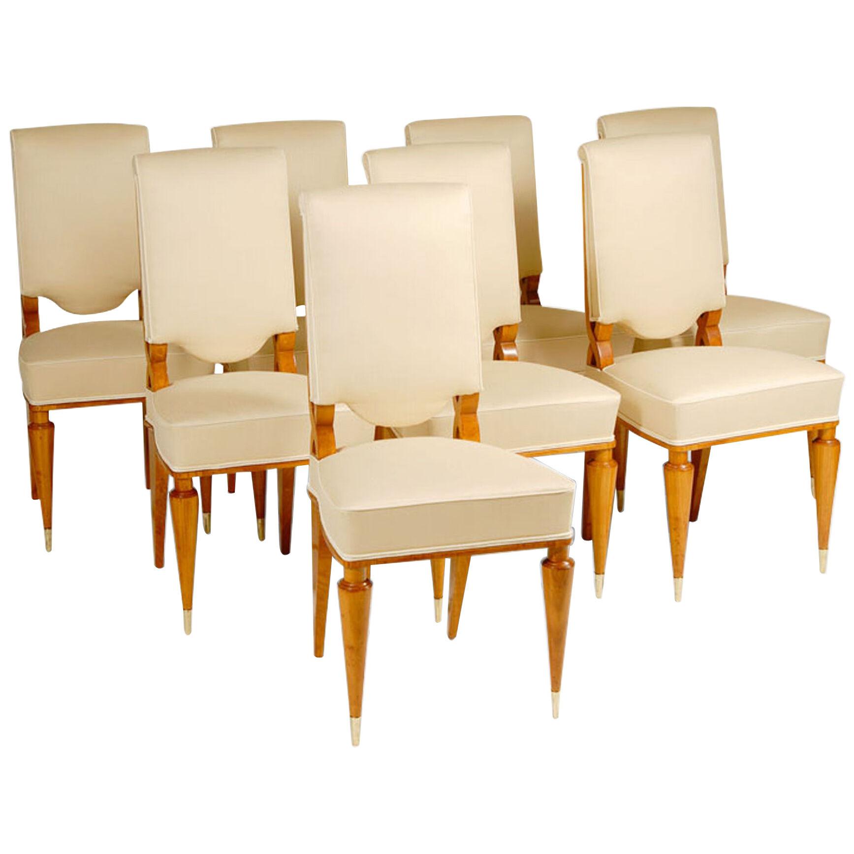 Eight Art Deco Dining Chairs