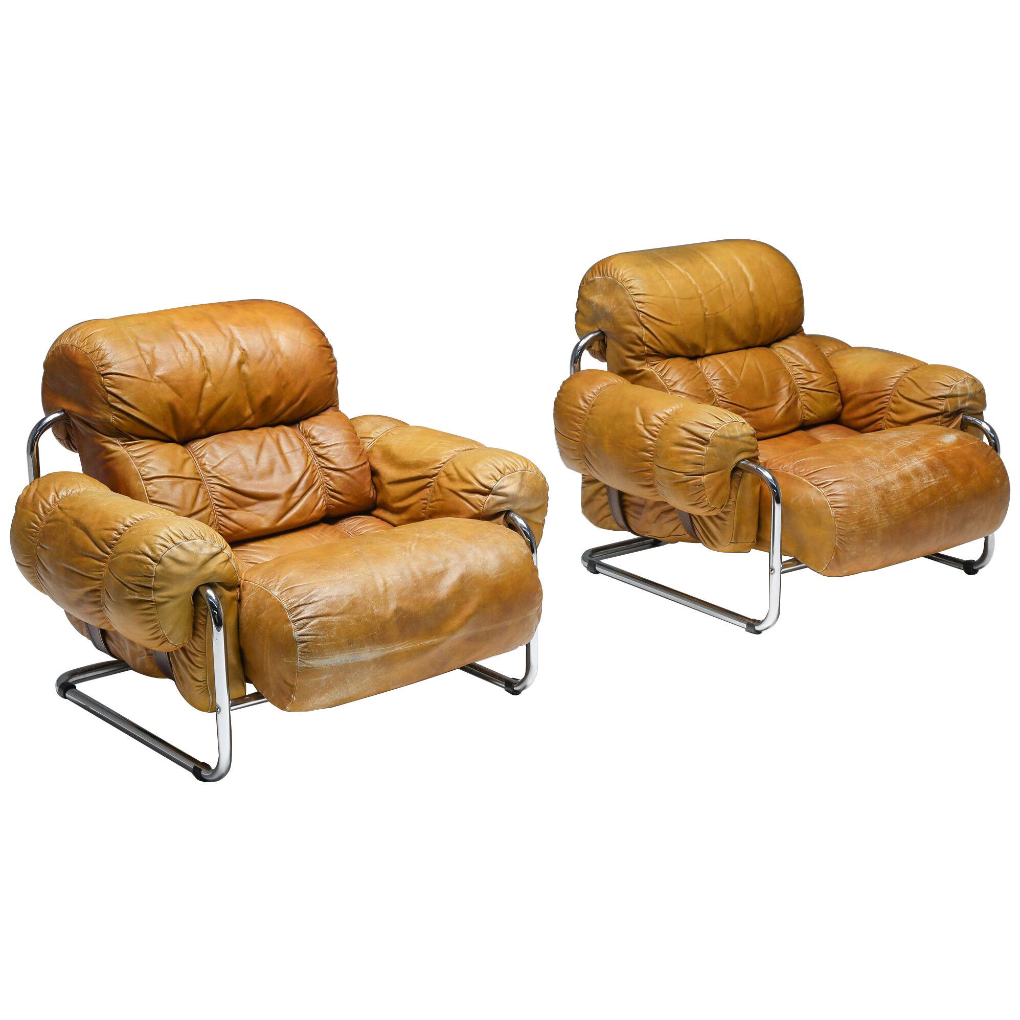 Tucroma Lounge Chairs set By Guido Faleschini for Pace Collection - 1970's
