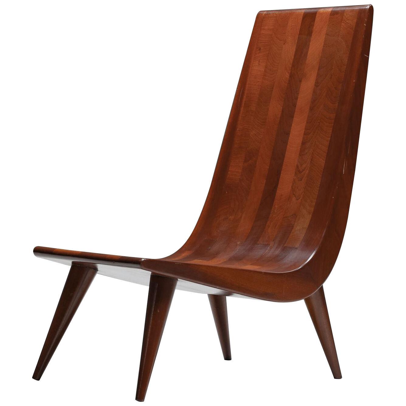 Brazilian Mid-Century Modern Lounge Chair in Walnut - 1970