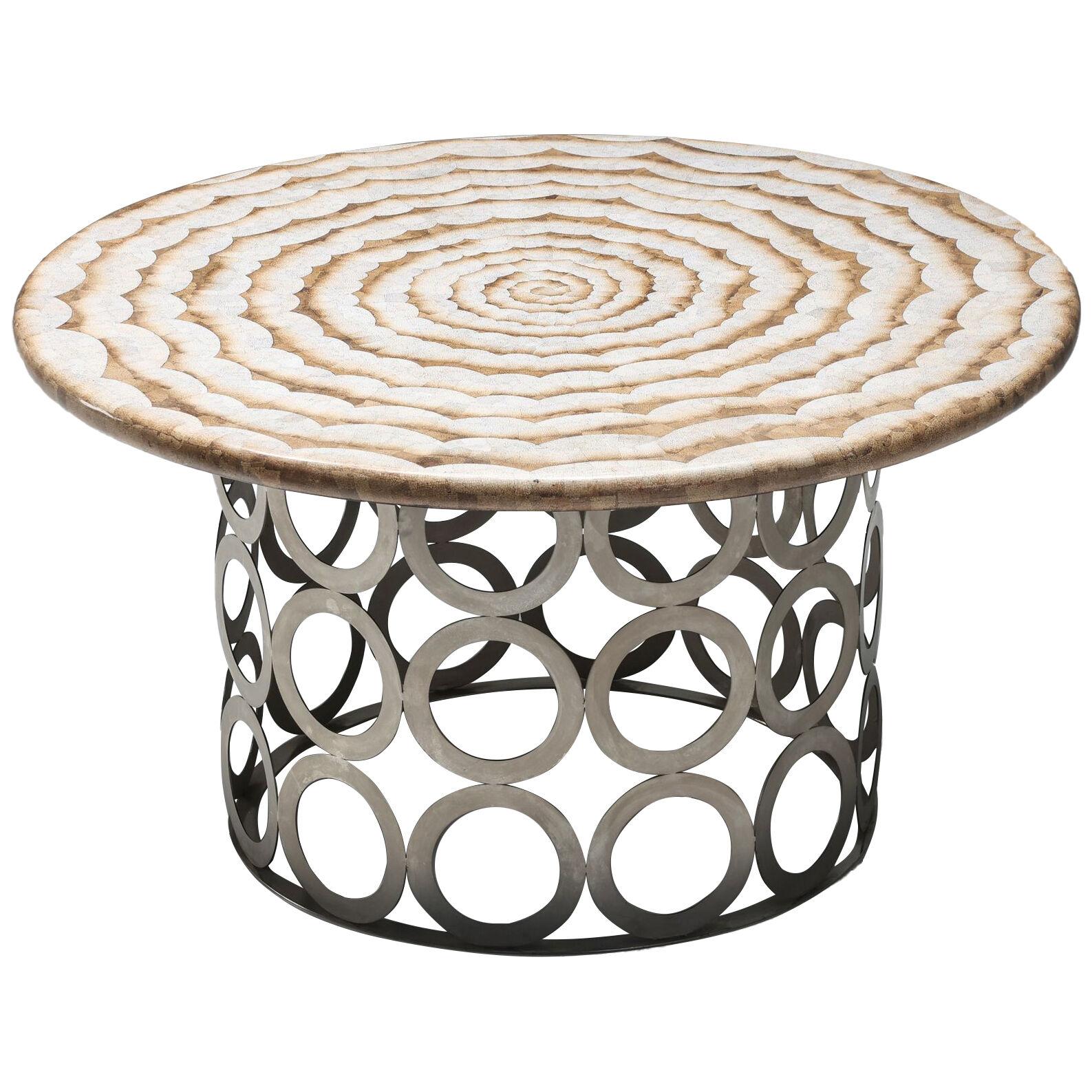 Eclectic Round Dining Table by Anacleto Spazzapan - 2000's