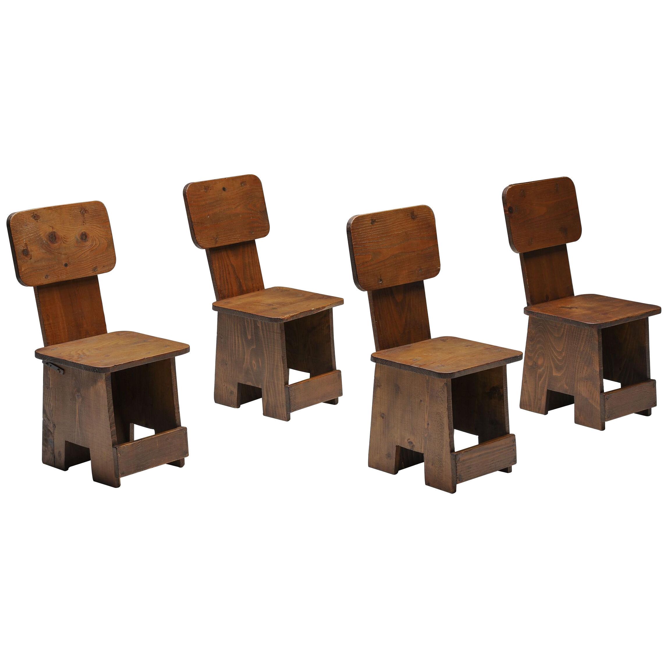 Wabi-Sabi Rustic Dining Chairs - 1960's