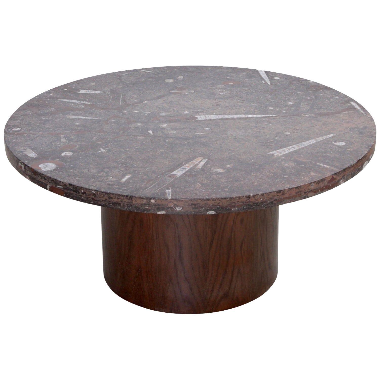 Heinz Lilienthal Coffee Table with Fossil Stone Top	