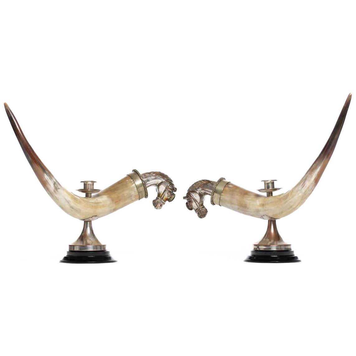 Anthony Redmile Ox Horn Candlesticks