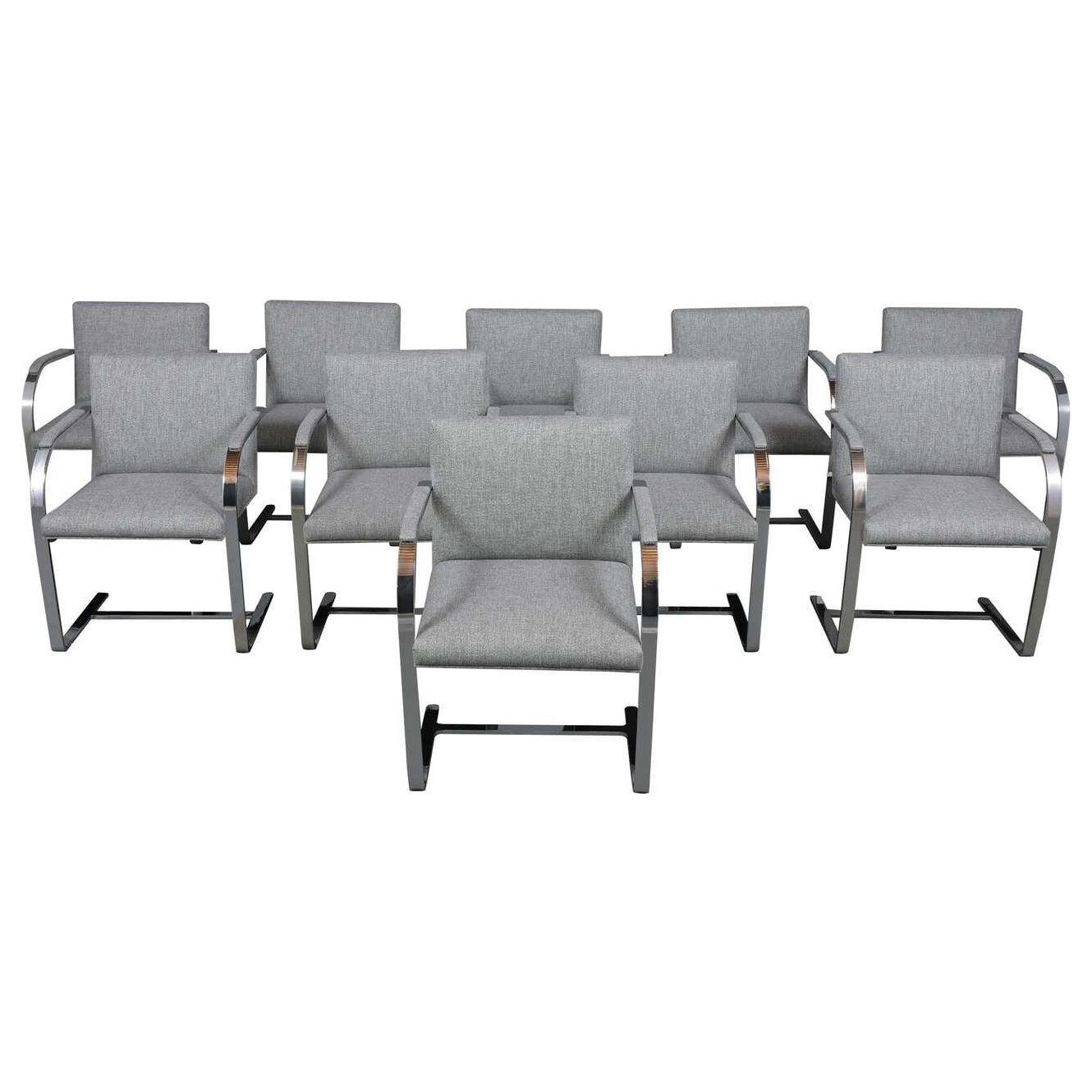 Set of Ten Mies Van Der Rohe Brno Dining Chairs