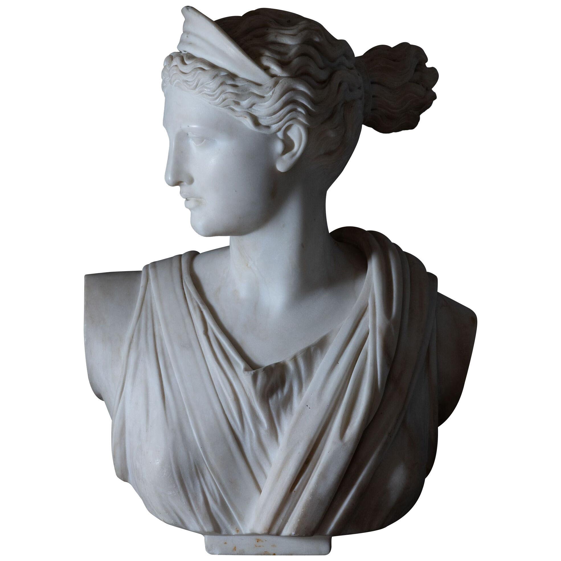 Ferdinand Vichi (Italy, 1875-1945), Bust of Diana