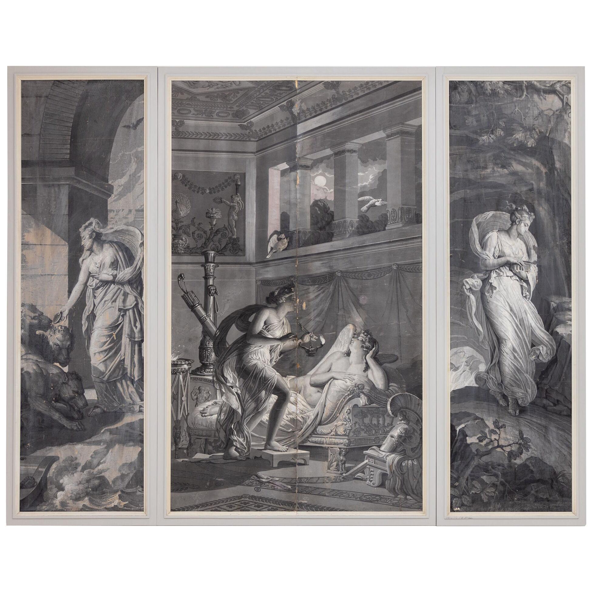 Grisaille Wallpaper, France 19th Century