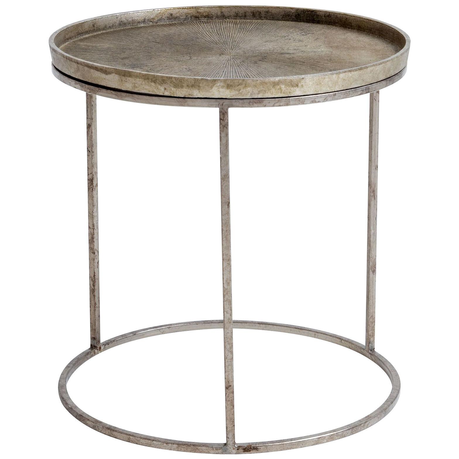 Round Metal Side Table, 20th Century