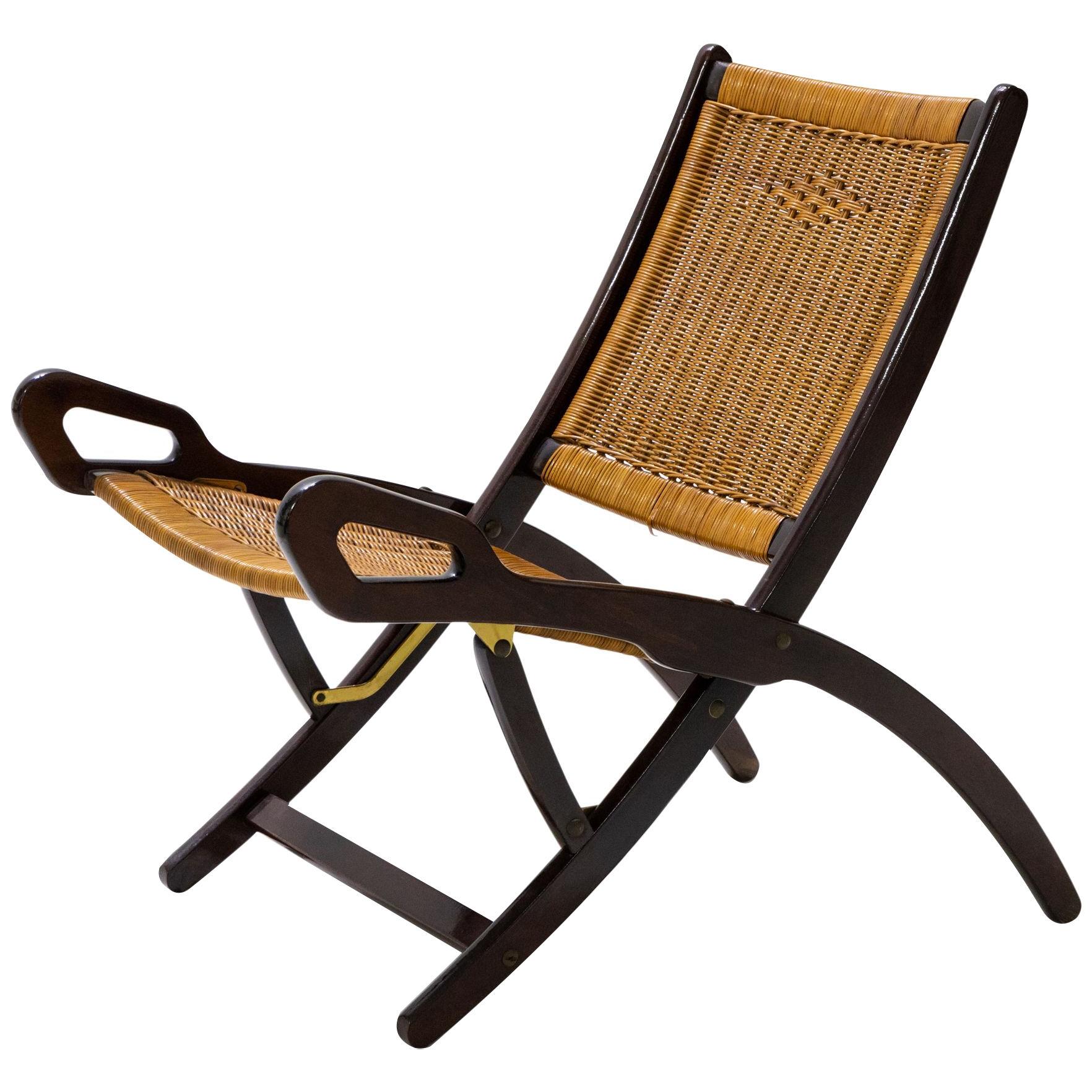 Ninfea folding chair by Gio Ponti for Fratelli Reguitti, Italy 1950s