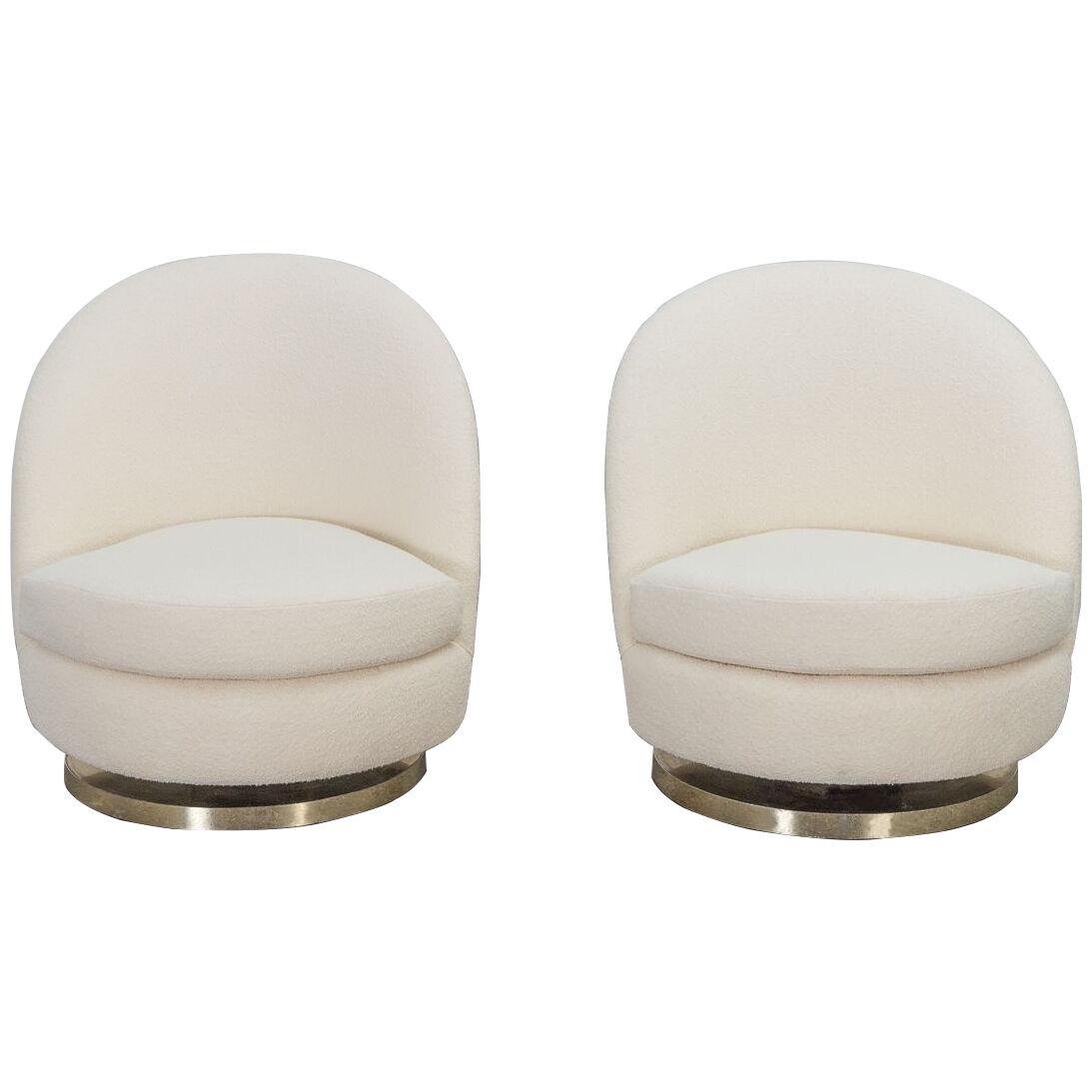 Milo Baughman Swivel Lounge Chairs