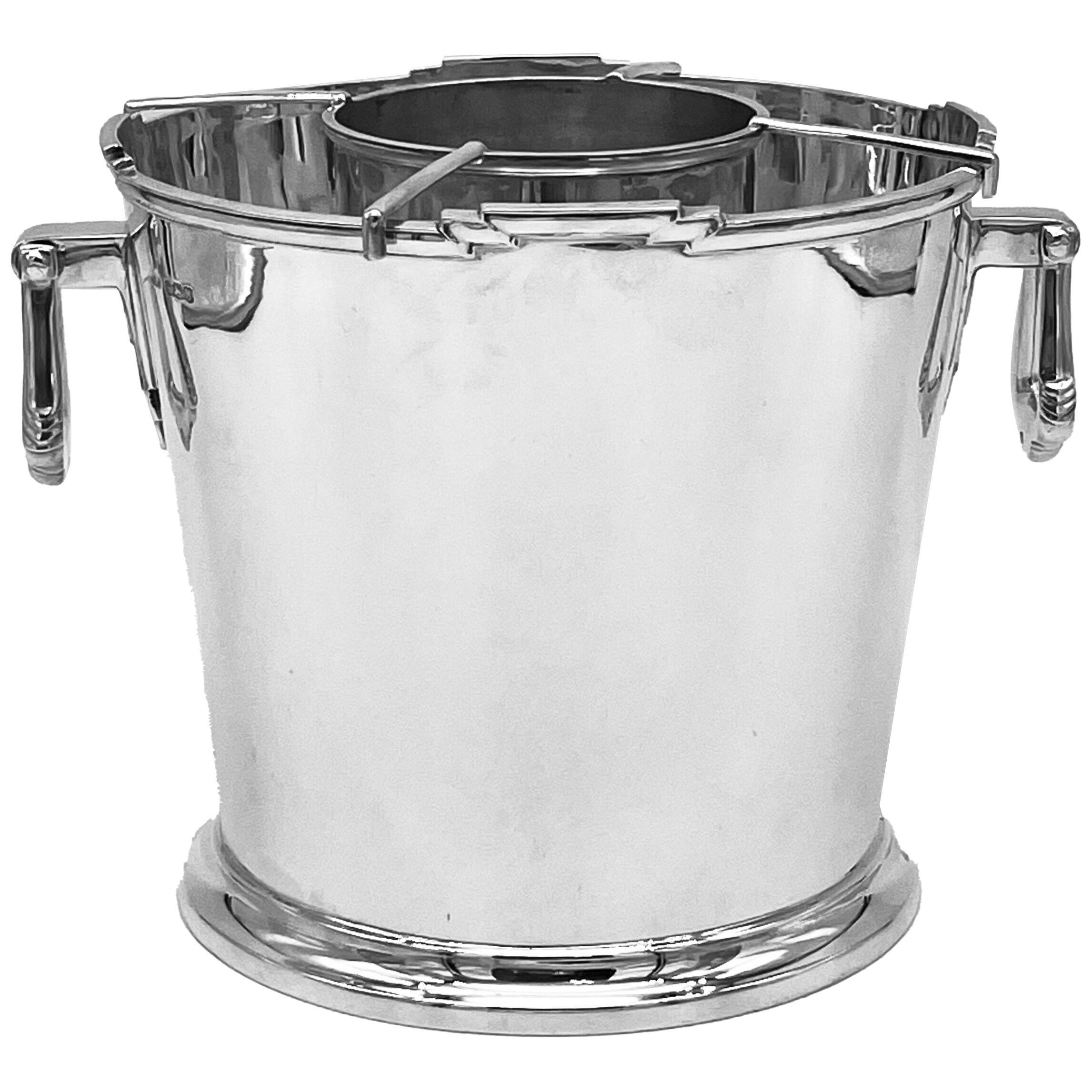 Art Deco Sterling Silver English Wine Cooler