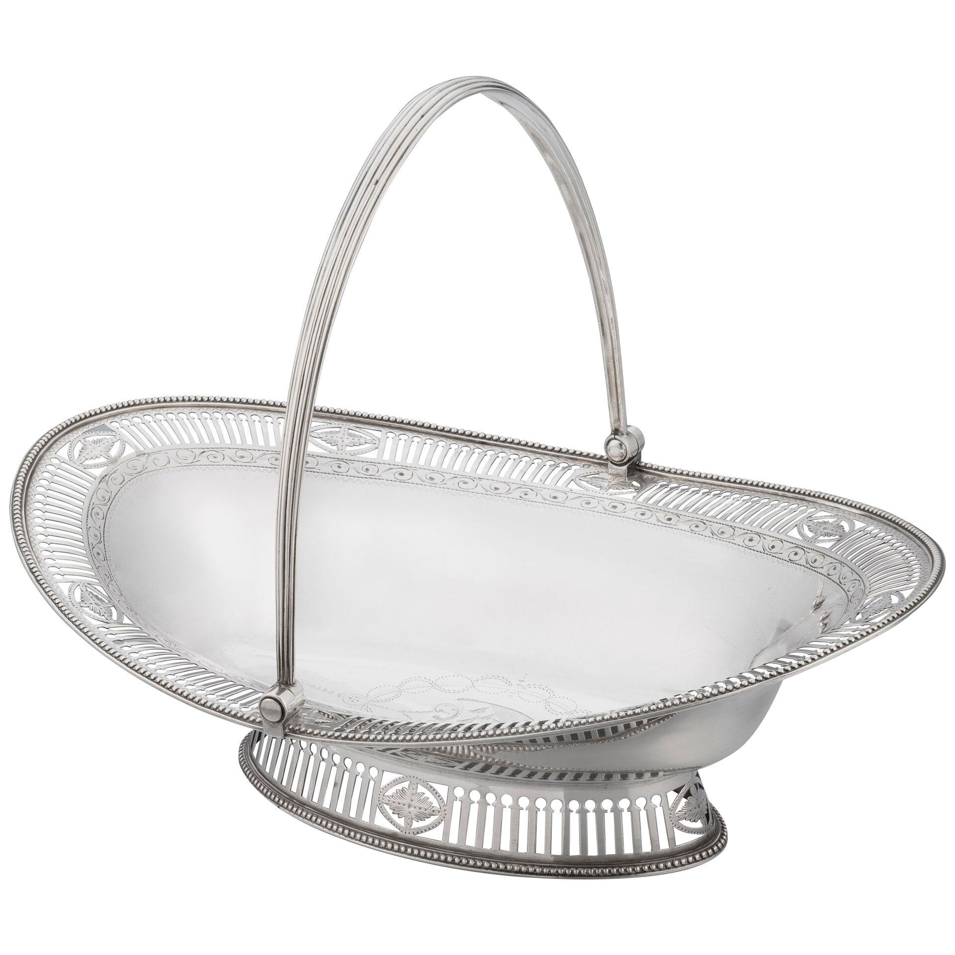An Antique George III Sterling Silver Basket