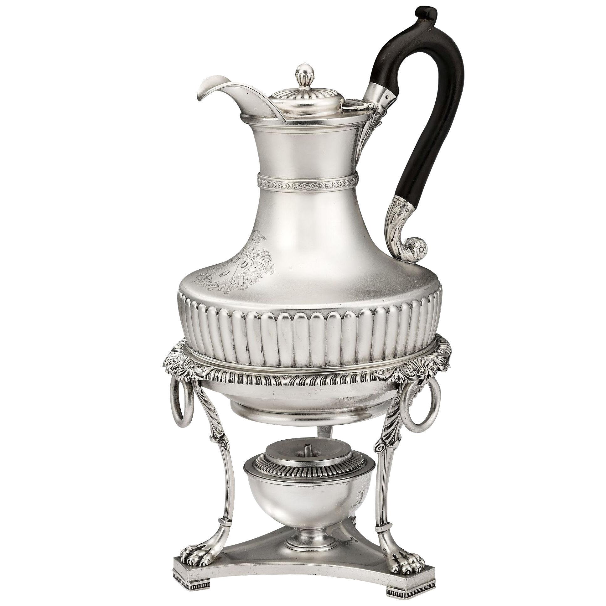 A George III Jug on Lamstand made in London in 1807 by Paul Storr.
