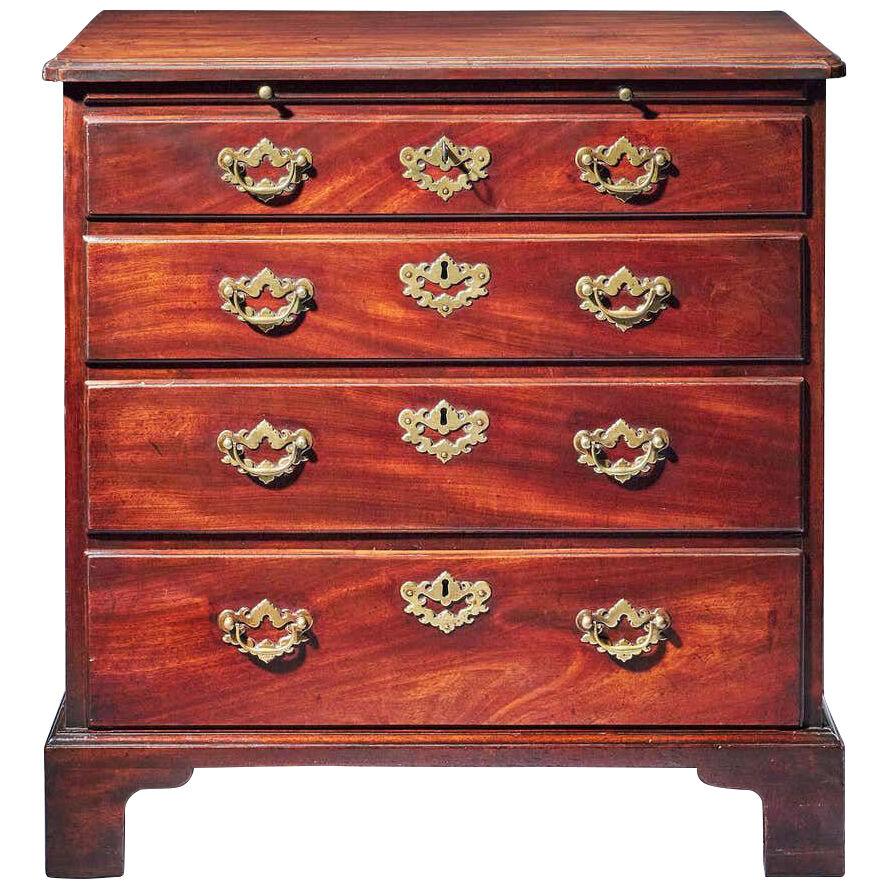 A Compact George II Mahogany Chest with Brushing Slide, Circa 1740.
