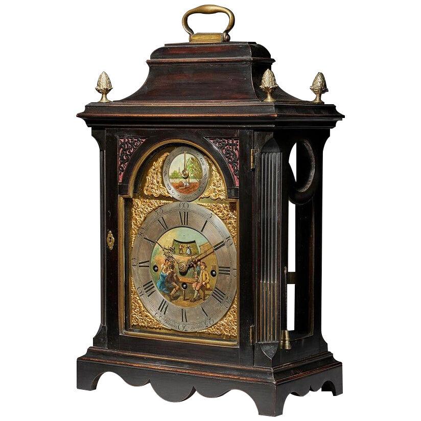 Extremely Rare George III 18th Century Quarter-Striking Bracket Clock, Signed