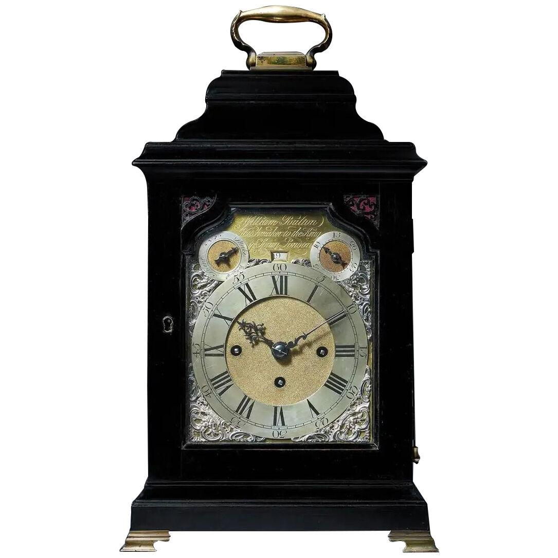 Rare 18th-Century Grande Sonnerie Striking table Clock by William Poulton