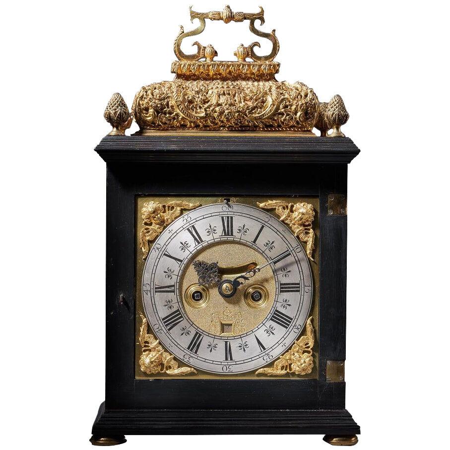 17th Century William and Mary Ebony Eight-Day table clock by James Markwick