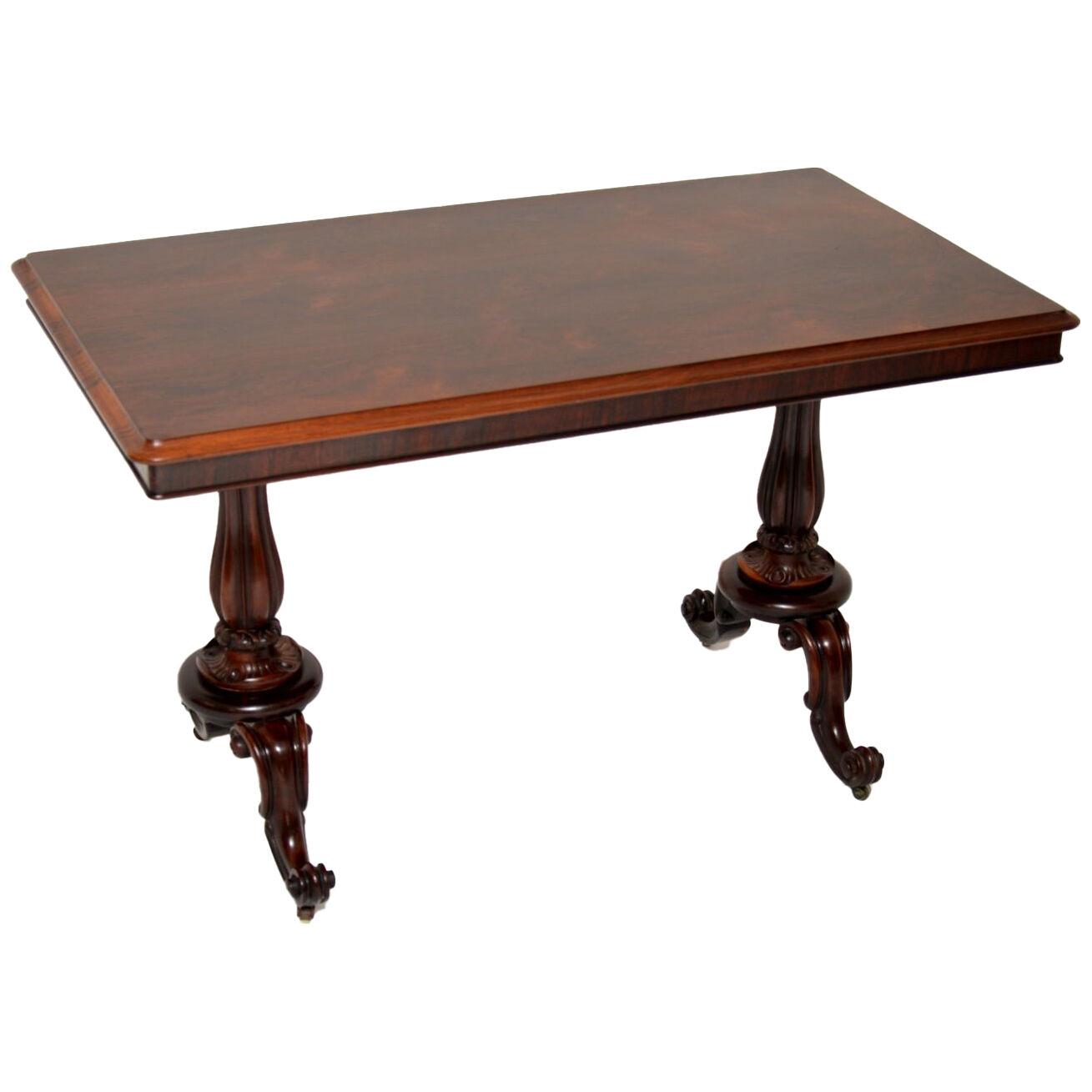 Antique William IV Rosewood Library Writing Table / Desk
