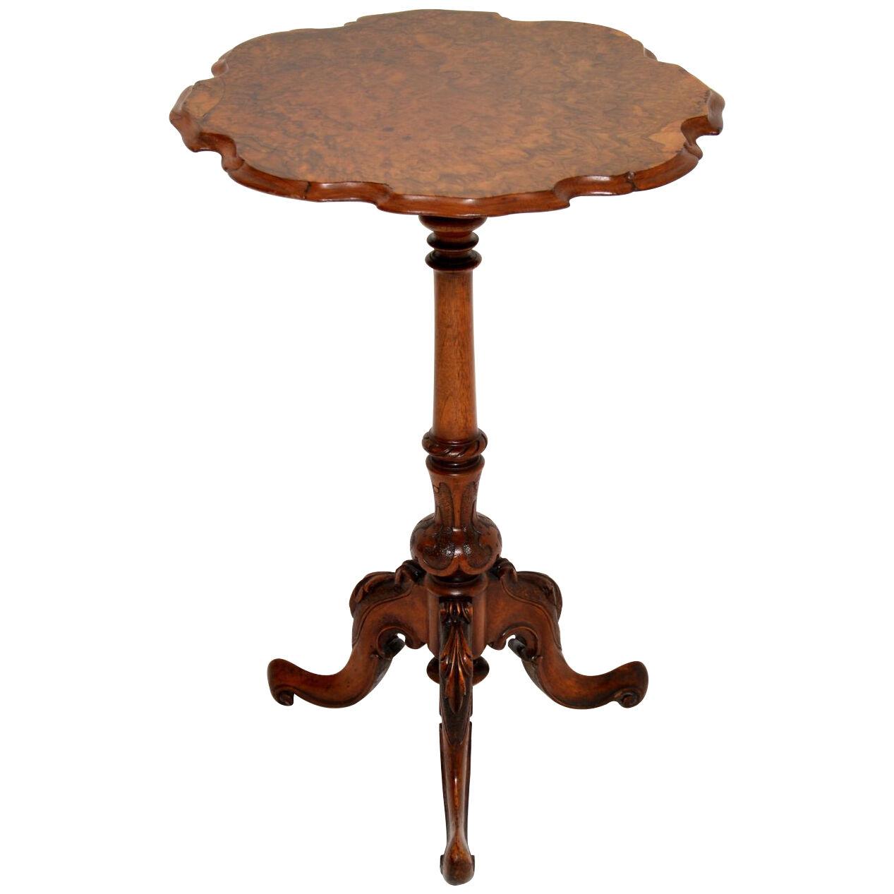 Antique Victorian Burr Walnut Occasional Side Table