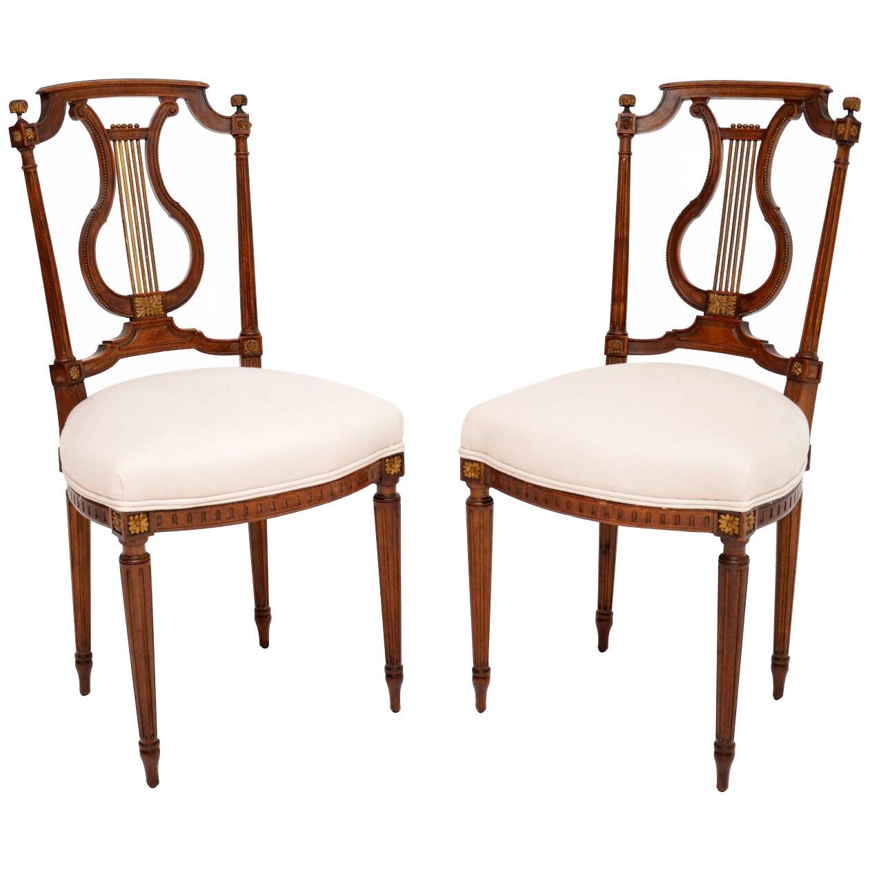 Pair of Antique Regency Mahogany Side Chairs