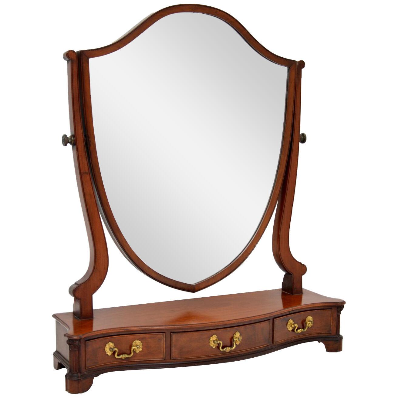 Antique Georgian Mahogany Dressing Mirror