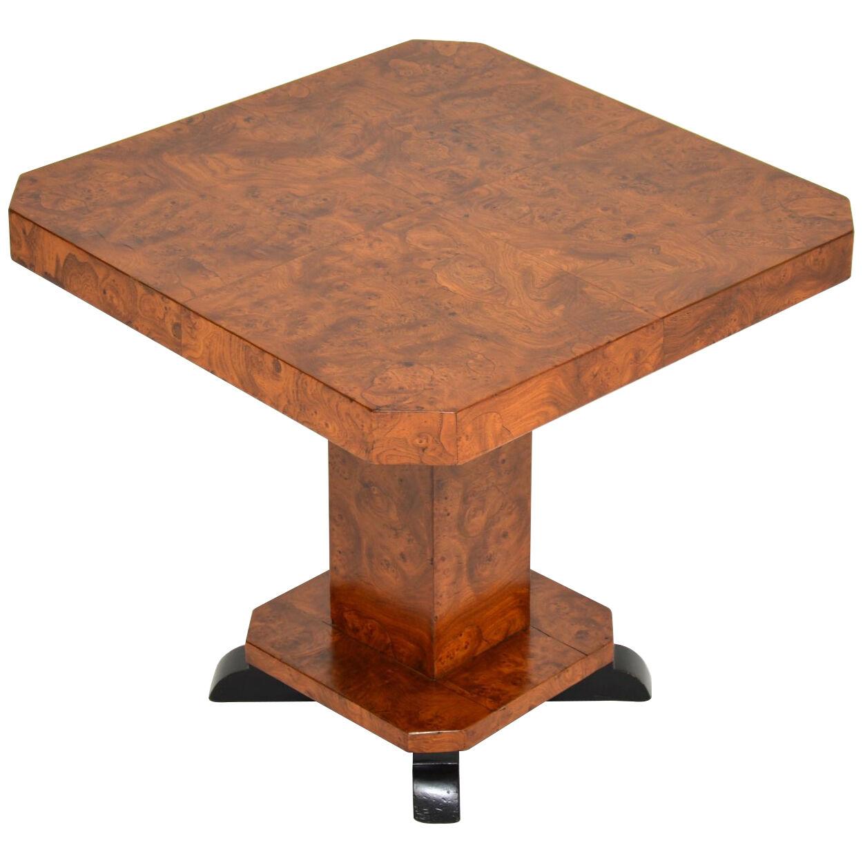 1930's Art Deco Burr Elm Occasional / Coffee Table
