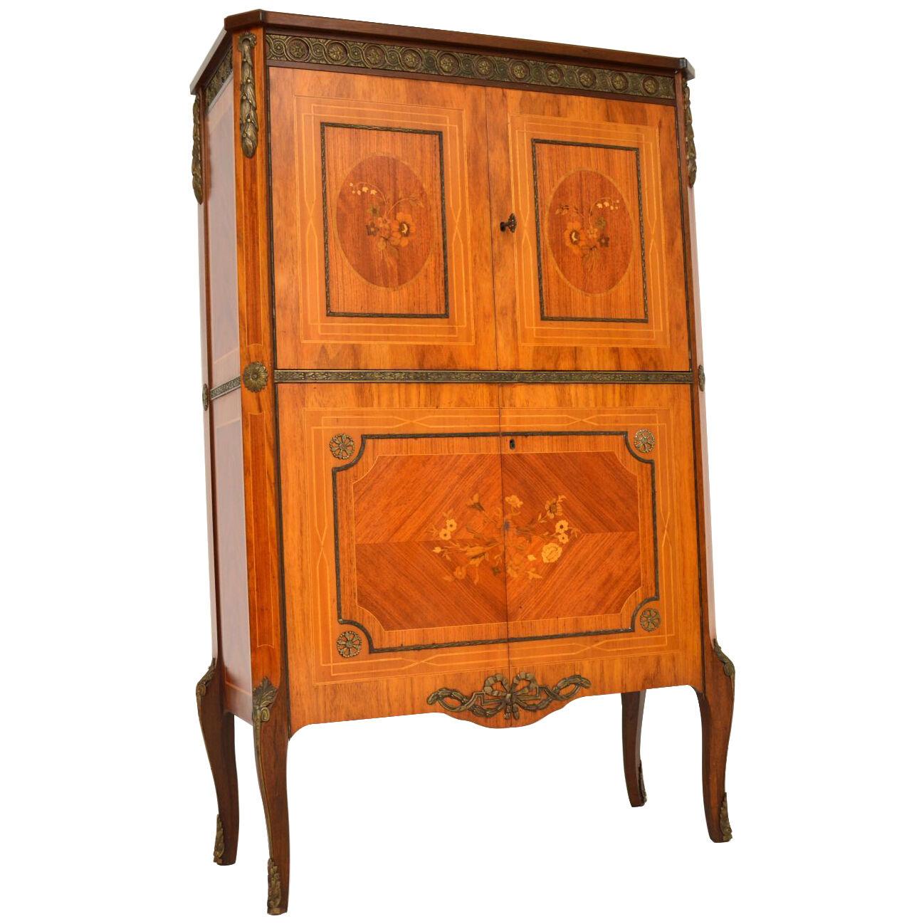 Antique French Inlaid Marquetry Drinks Cabinet