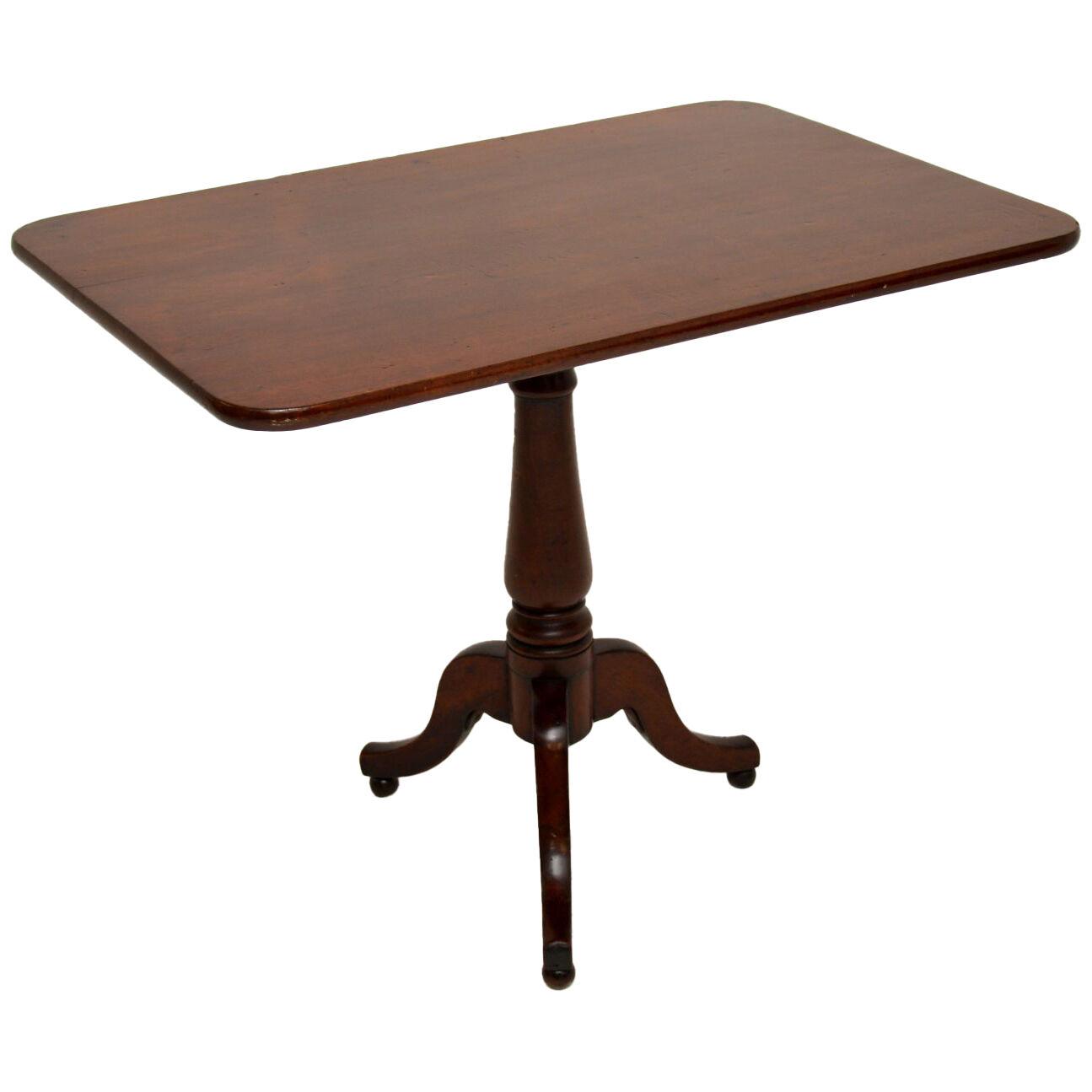 Antique Georgian Solid Mahogany Tilt Top Table