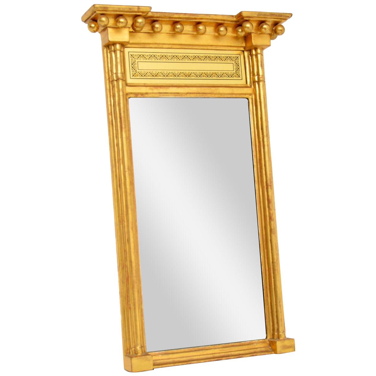 Antique Georgian Period Gilt Wood Mirror