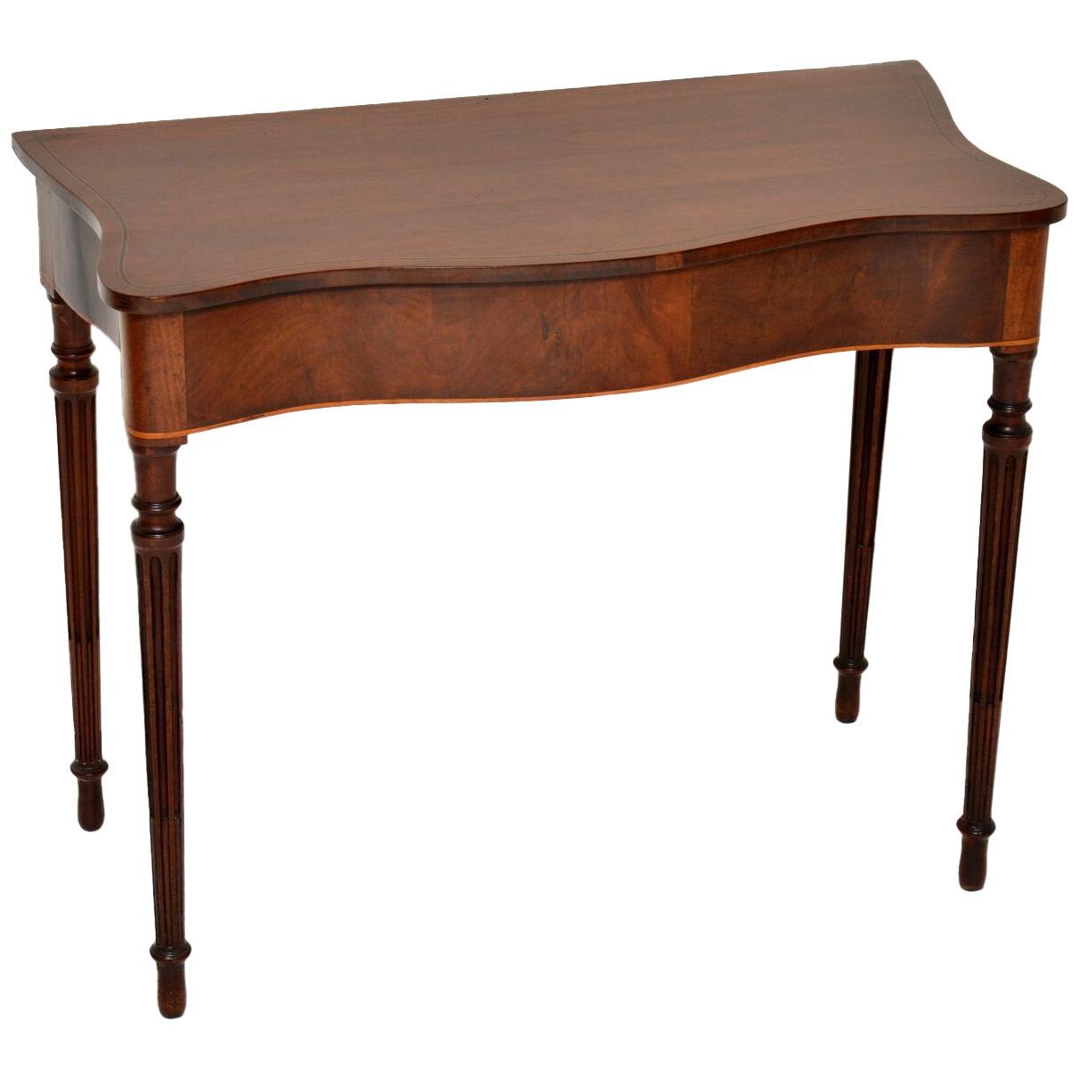 Antique Georgian Period Mahogany Console Side Table