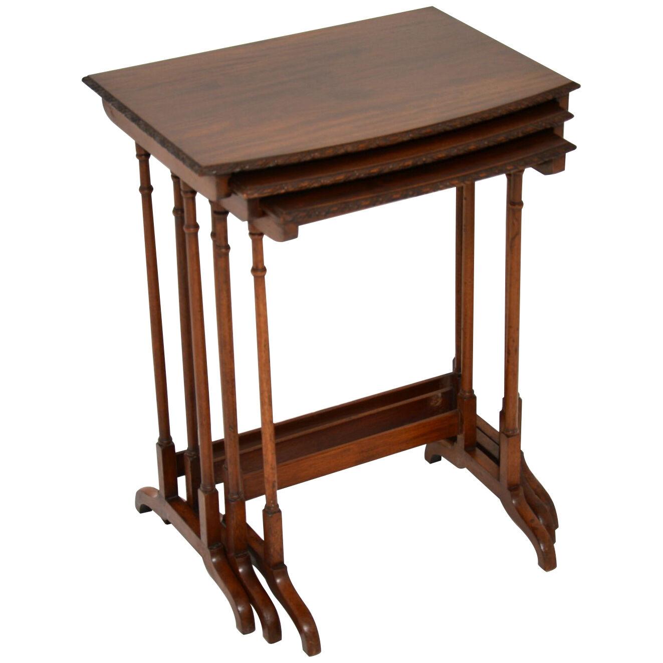 Antique Edwardian Mahogany Nest of Tables