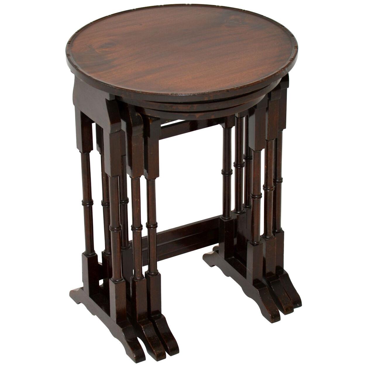 Antique Edwardian Mahogany Nest of Tables