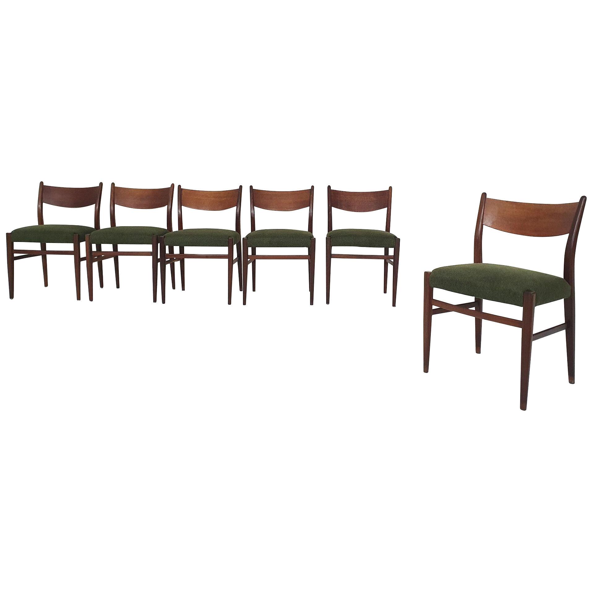 Set of six teak Pastoe "SA10" dining chairs, The Netherlands 1959