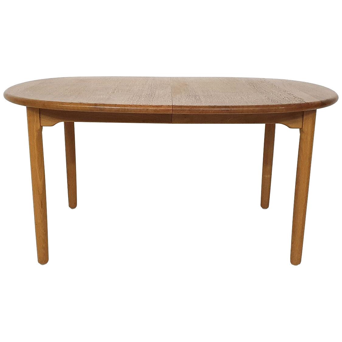 Oval dining table by Kurt Ostervig for KP Mobler, Denmark 1980's