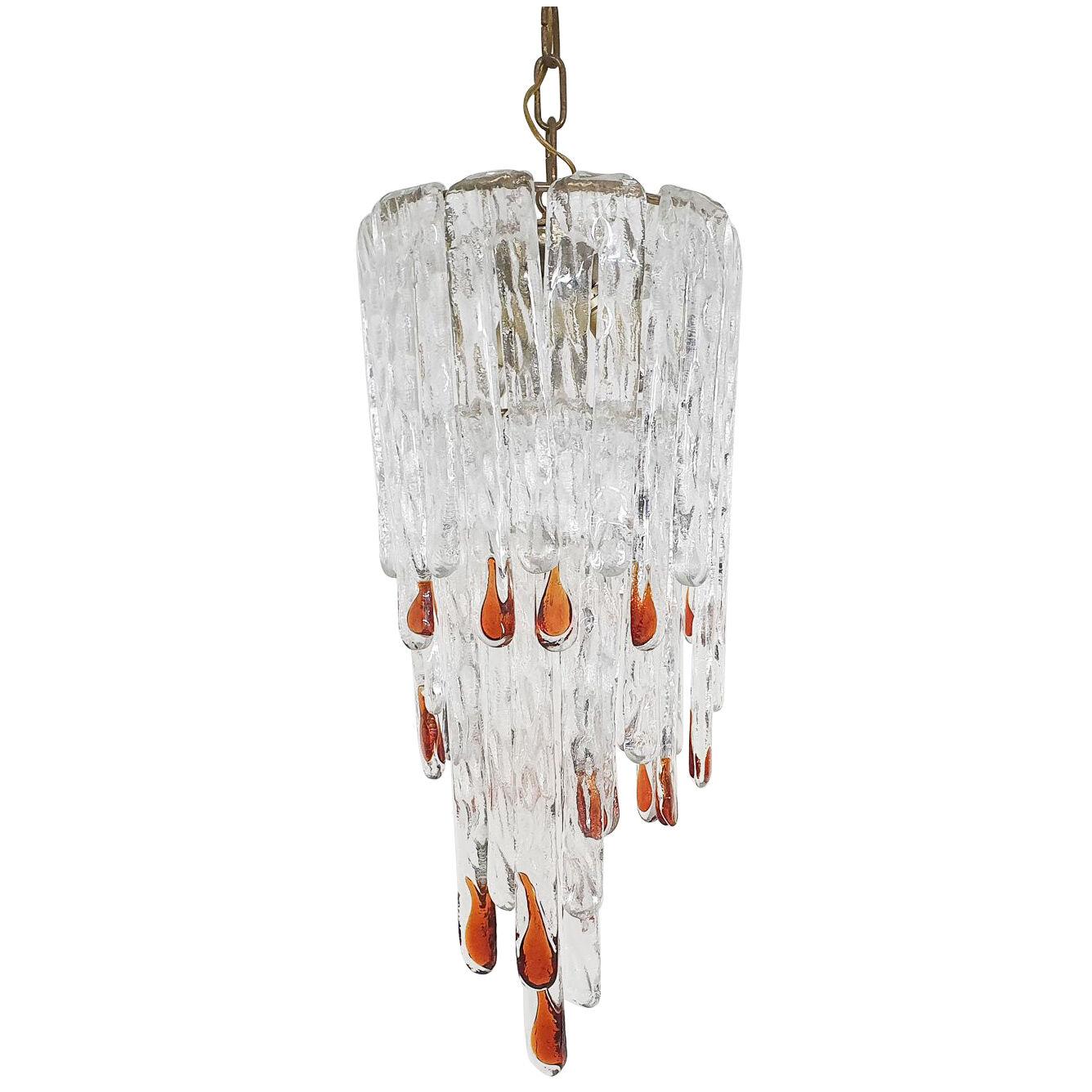Small Murano glass chandelier, Italy 1960's