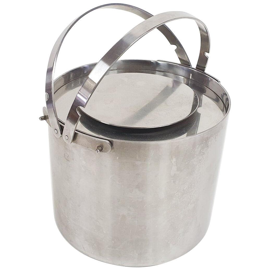 Stainless Steel Ice Bucket by Arne Jacobsen for Stelton, Denmark, 1960's