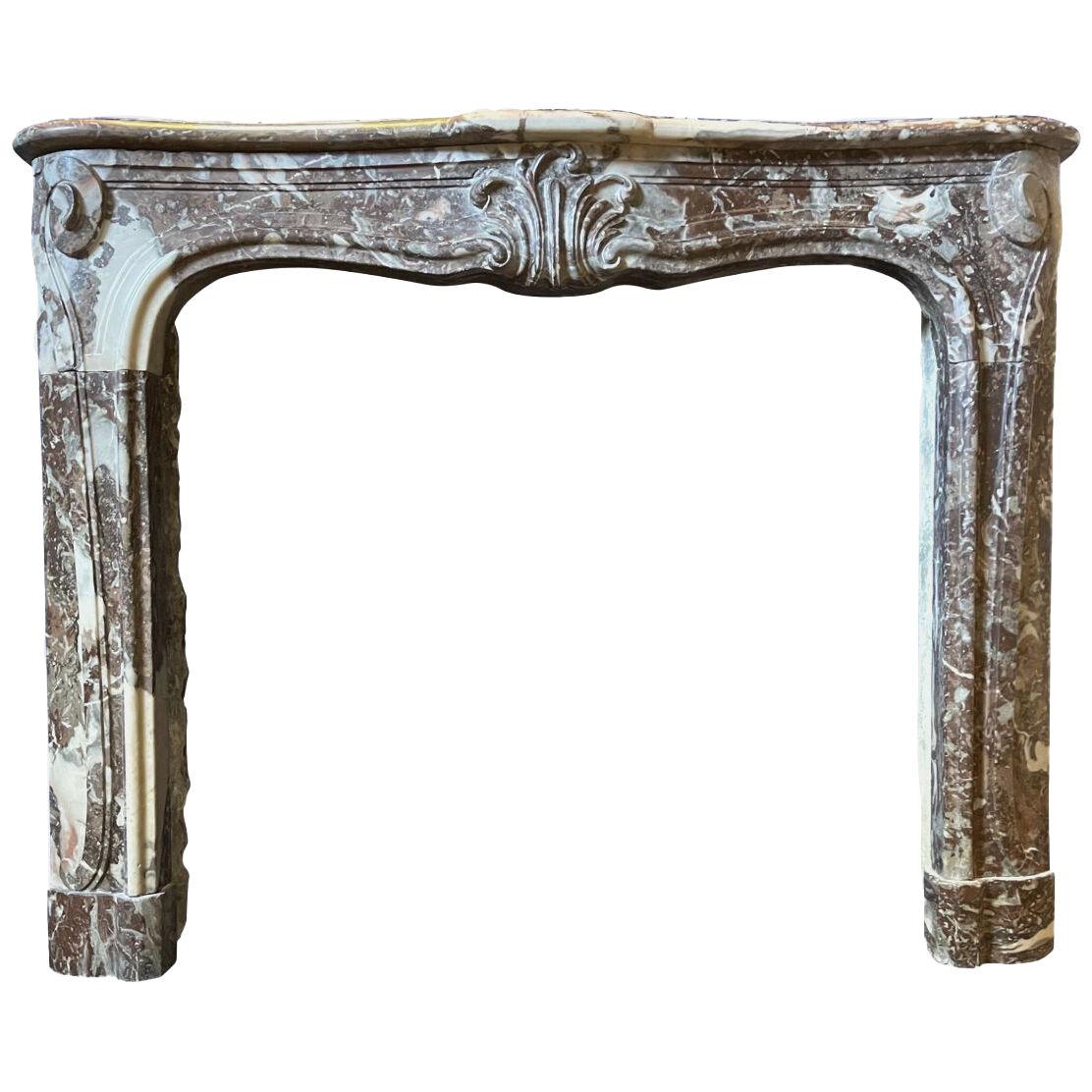 An Antique 18th Century French Marble Fireplace Mantel 