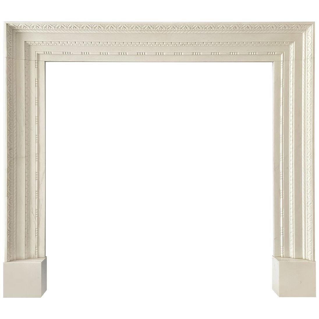 White Marble Georgian Style Reclaimed Fireplace