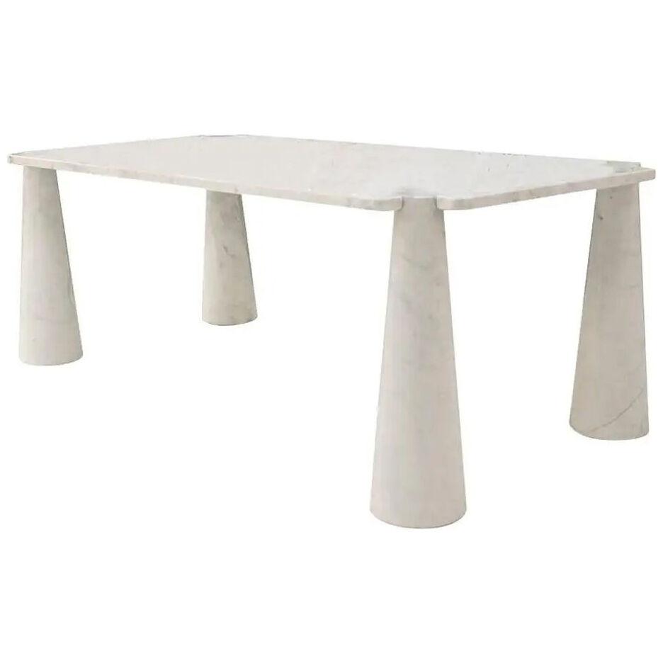 Angelo Mangiarotti Carrara Marble "Eros" for Skyper Dining Italian Table