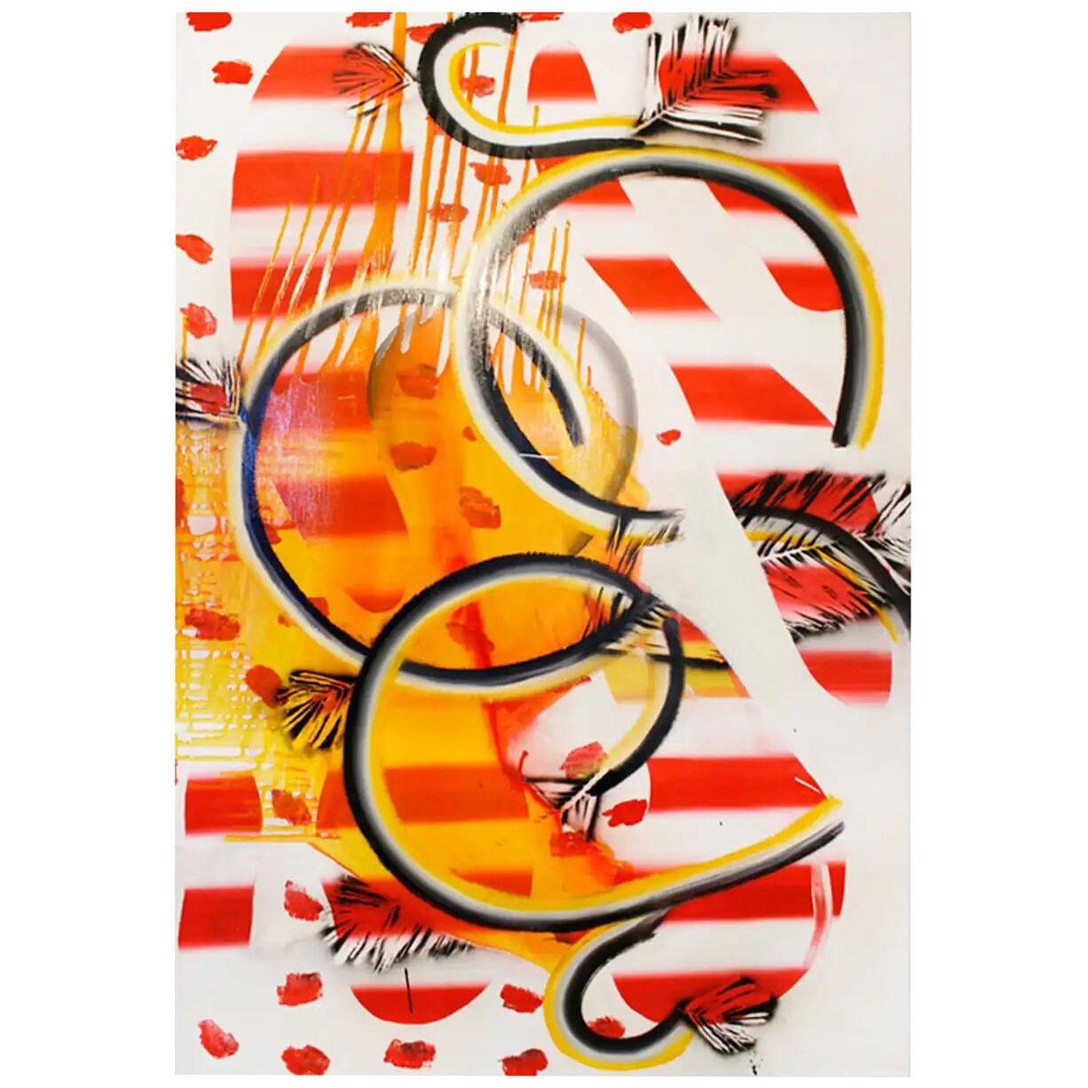 Contemporary Colorful Artwork "Bucles '17' by Felicidad Moreno, 2001