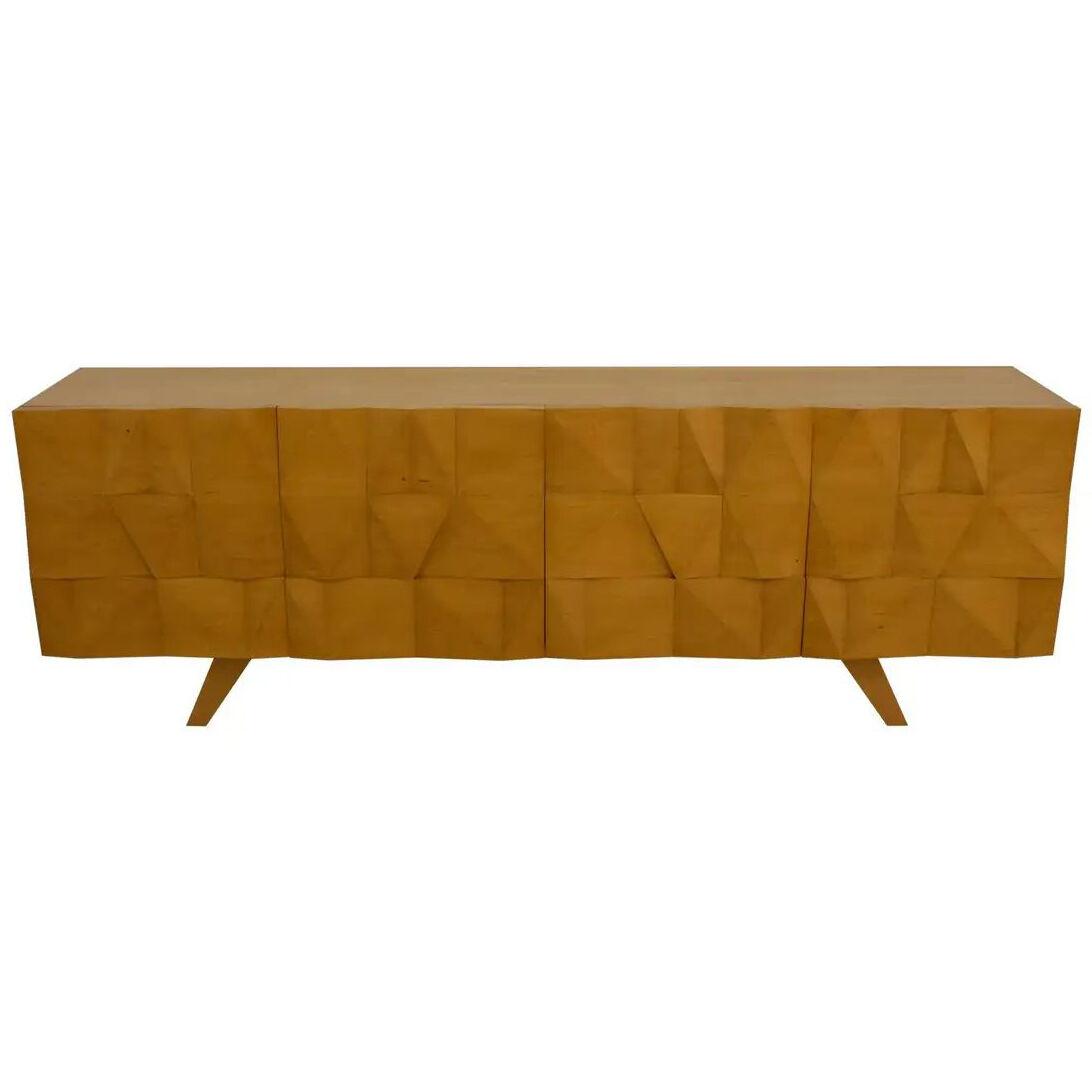 Mid-Century Modern Style Solid Wood Italian Sideboard Designed by L.A. Studio