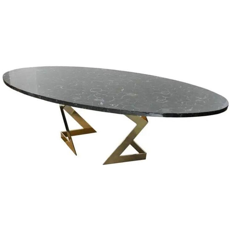 Contemporary Dining Table Made of Agates Designed by L.A. Studio